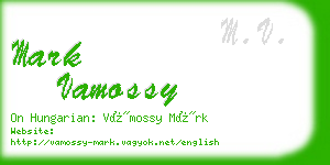 mark vamossy business card